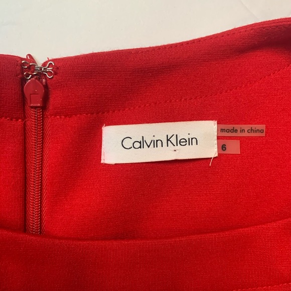 💋 Red Calvin Klein Dress - Picture 4 of 6